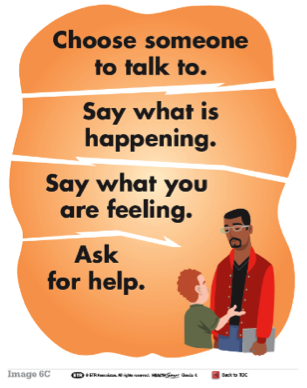 HealthSmart poster: Ask for help from an adult you trust.