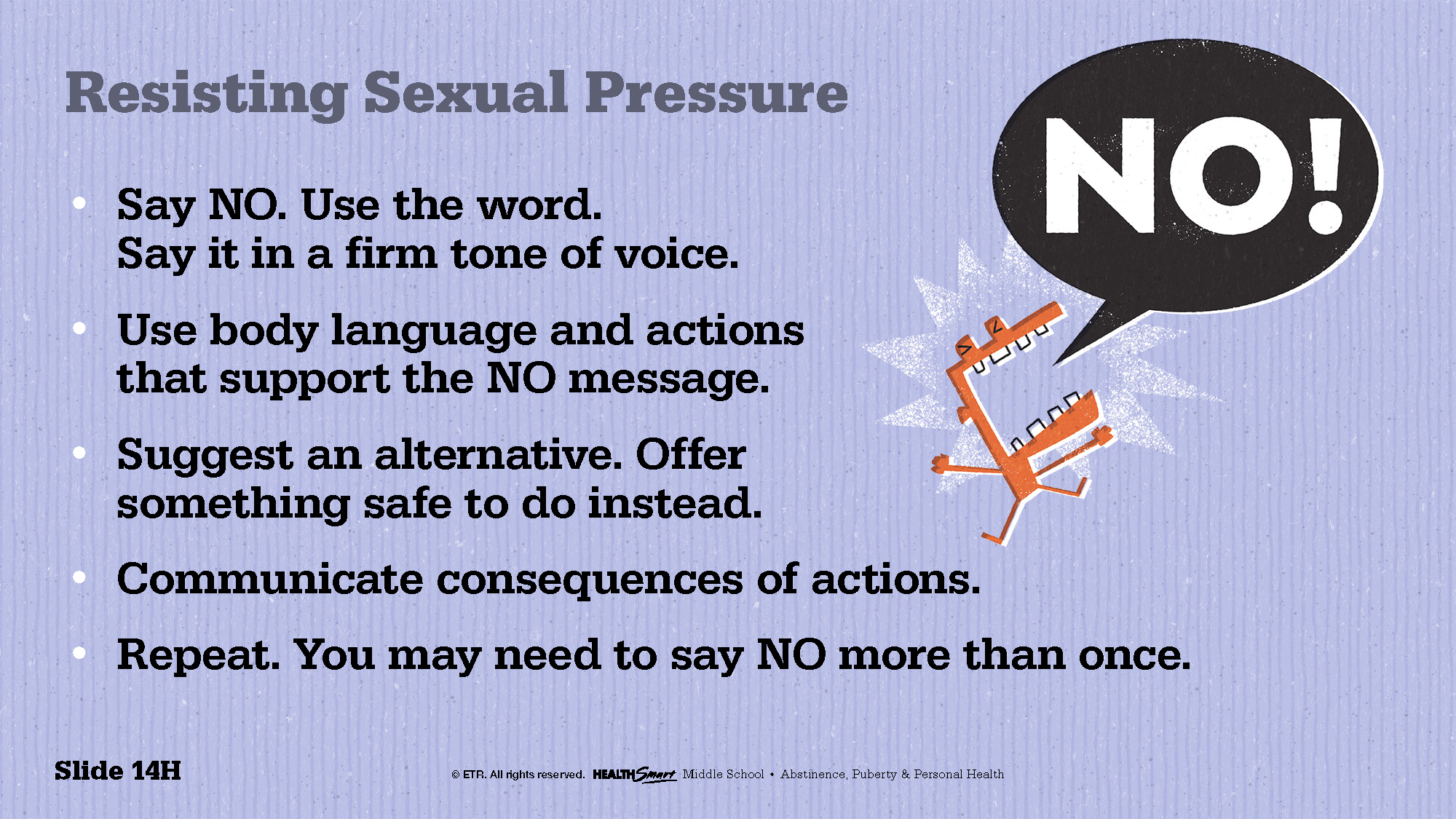 a list of steps for effectively saying no