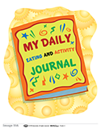 cover of a journal for keeping track of daily eating and activity