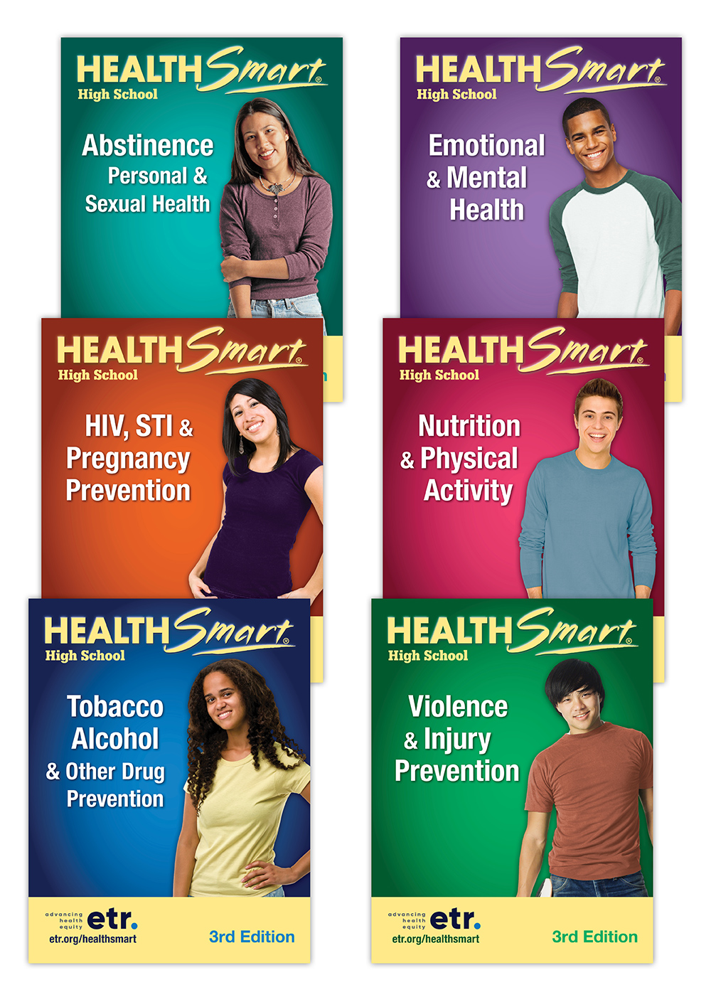 Covers of HealthSmart High School workbooks